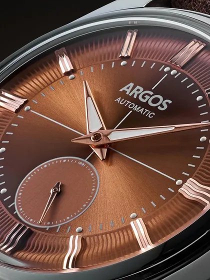 The devil is in the details, especially with luxury watch photography. This macro shot for Argos showcases the texture of the chocolate-colored dial and the precise finish of the metal, all achieved through meticulous lighting, with no CGI involved.