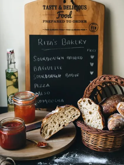 There's something so wholesome about a local bakery. For this project with a home baker, I created a scene that tells the story of their craft, from freshly baked sourdough loaves to homemade jams, inviting customers into their world.