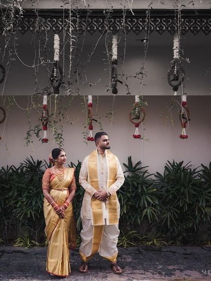 Reminiscing about Supritha and Charan's beautiful wedding. Her traditional makeup and attire look stunning in these professional shots, capturing the elegance of their special day.