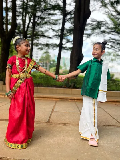 A moment of connection between our young performers. Dance teaches teamwork and friendship, and these two are a perfect example.