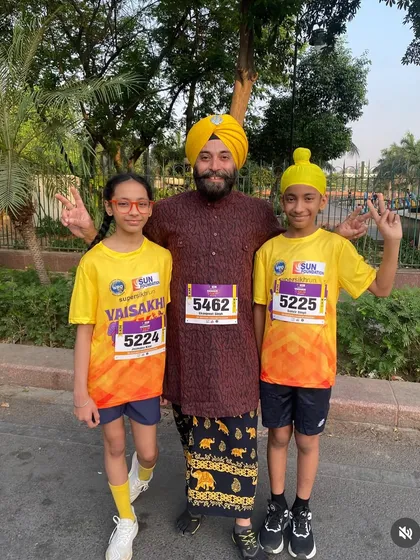 The next generation of runners! It's so inspiring to see families participating together in community fitness events.