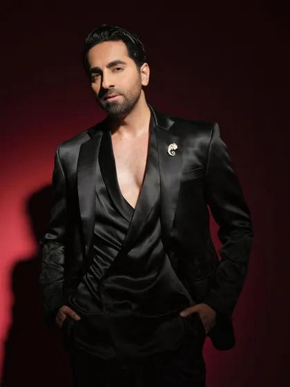 For this shoot with Ayushmann Khurrana, I used a single, hard light source against a bold red backdrop. This technique creates dramatic shadows and a high-contrast, cinematic feel, perfect for promotional and editorial work.