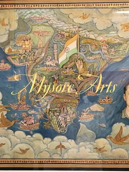 This unique painting envisions India's cultural richness alongside its future in science and innovation. Featuring a map of India with its diverse traditions and a symbolic portrait of Elon Musk, it represents our belief in blending timeless heritage with modern progress.