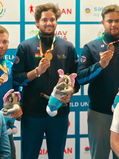 The top three individual winners of the Final Skeet Men event. Our tournaments celebrate individual excellence and provide a stage for the world's best university athletes.