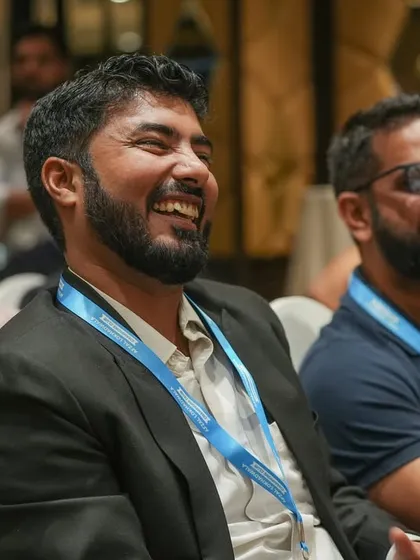 The best reward is seeing genuine joy and laughter in the audience. A candid shot of an audience member enjoying the show in Mumbai.