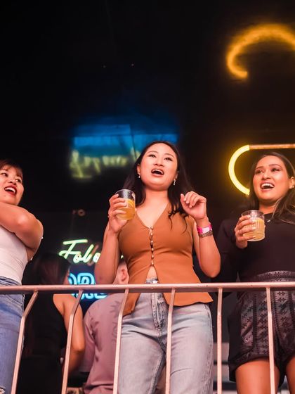 The energy from the upper deck at Happy Brew is always amazing. Guests enjoying their drinks and singing along is what my parties are all about.