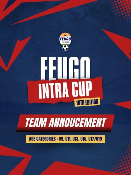 The team announcement graphic for the 10th Edition of the Feugo Intra Cup.