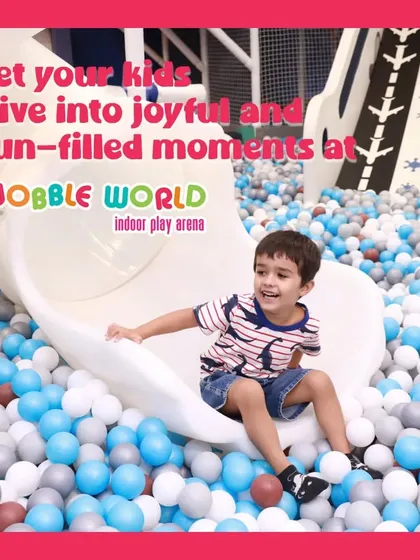 This happy face captures the thrill of our ball pit slide. We designed our play structures to be both exciting and completely safe for hours of worry free play.