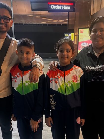 Senior members seeing off our junior champions at the airport. The support system at FCC is strong, with everyone cheering each other on.