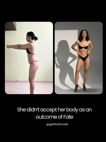 This client did not accept her body as an outcome of fate. She decided to take control, and through structured training and nutrition, she completely reshaped her physique and her mindset.