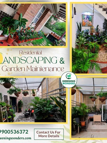 Our residential landscaping services cover a wide range of spaces within your home. We design and maintain everything from lush greenery for stairways and entryways to fully landscaped patios and covered outdoor lounges, creating a cohesive green theme throughout your property.