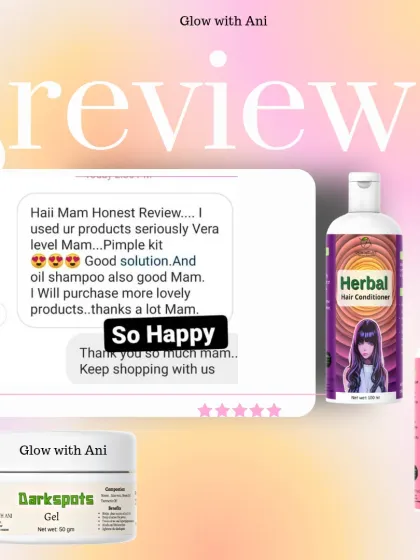 "Pimple kit good solution." This honest review for my Pimple Kit, oil, and shampoo makes me so happy. I'm glad I could provide a good solution.
