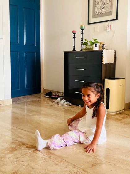 That happy smile after a good stretch. We ensure our conditioning sessions are as enjoyable as they are beneficial.