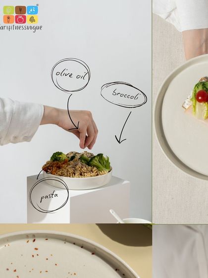 A simple pasta dish can also be a good pre-workout meal. This one features pasta with broccoli and a drizzle of olive oil, providing the necessary carbs for energy.