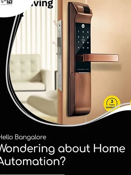 Upgrade your home's first line of defense with a digital smart lock. This Yale model offers keyless entry via passcode, providing enhanced security and convenience for your family.