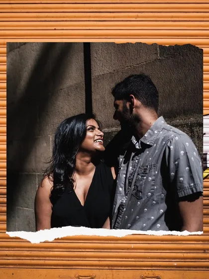 A sweet, intimate moment framed by a rustic shutter. I love finding unique frames within the environment to make your couple portraits stand out.