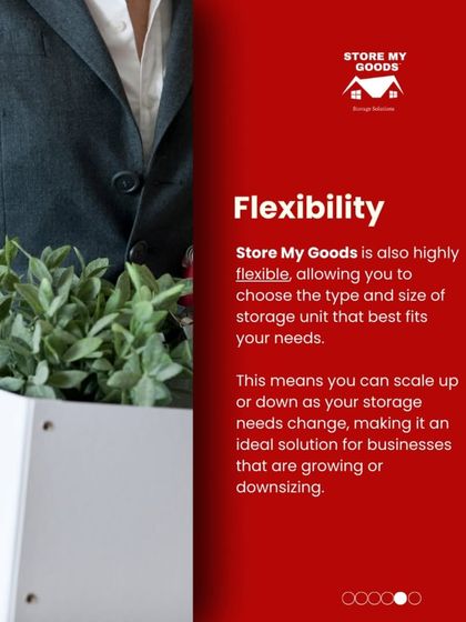 My storage solutions are highly flexible. You can choose the type and size of the unit that best fits your needs, and scale up or down as your business grows or changes.