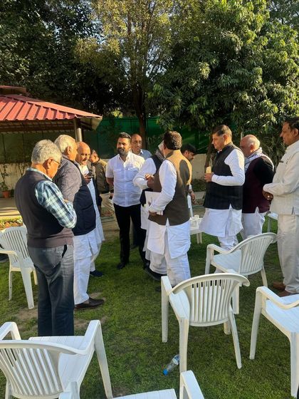 Continuing our strategic discussions with party leaders in Chandigarh. Unity and a shared vision are our greatest assets.