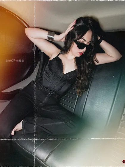 A relaxed yet powerful pose, showing the versatility of the shoot.