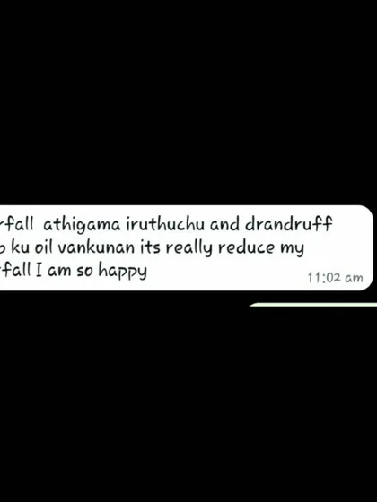 This user bought my oil for hair fall and dandruff and is happy with the reduction in hair fall. Addressing scalp health is the first step to beautiful hair.