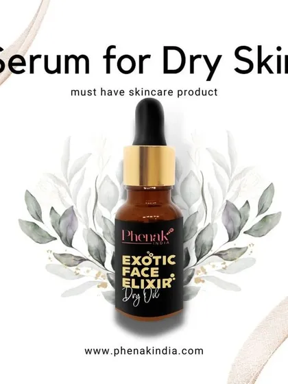 This is my signature serum for dry skin. The Exotic Face Elixir is handcrafted with cold-pressed oils like Argan, Jojoba, and Pomegranate seed to smooth your skin, reduce dark spots, and reverse signs of aging. It is the perfect daily treatment for dry and mature skin types.