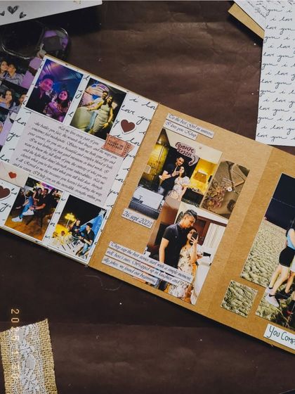 This memory flap book is filled with photos and handwritten notes, telling a story of love and shared moments. It's a perfect gift for Valentine's Day or any day you want to make special.