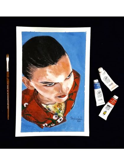 Megha Vinod - Custom Portraits & Illustrations Stylized Watercolor & Mixed Media photo 29