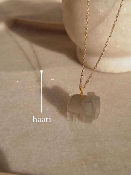 Unfortunate or out of luck? Wear Moonstone. This Grey Moonstone elephant pendant is for good fortune in love and manifesting abundance.