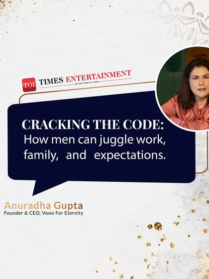 The Times of India featured my insights on how men can juggle work, family, and expectations. It's about open communication and creating a partnership that supports both individuals' ambitions and well-being.
