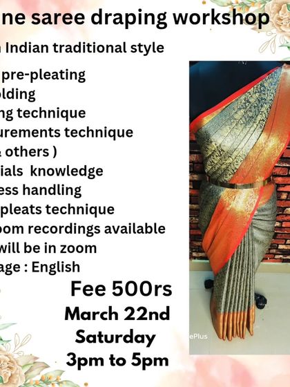 A flyer for a Saturday workshop, offering flexibility for those who are busy during the week.