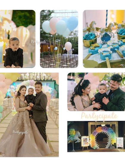 A collage of beautiful family moments from Vihaan's pastel carnival party. It warms my heart to see families making memories at the events I plan.