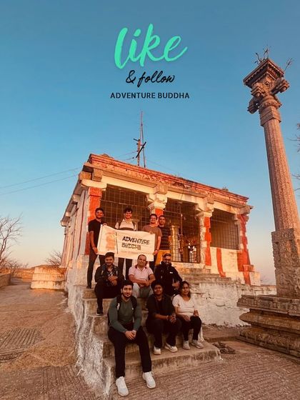 A graphic promoting our treks with a photo from Huthridurga.