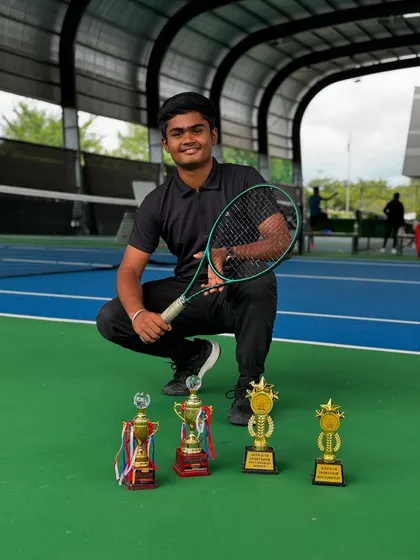 The result of perseverance and focused training. We are proud to showcase one of our rising junior stars with his impressive collection of trophies from recent AITA U-16 and U-18 tournaments in Delhi and Bhubaneswar.