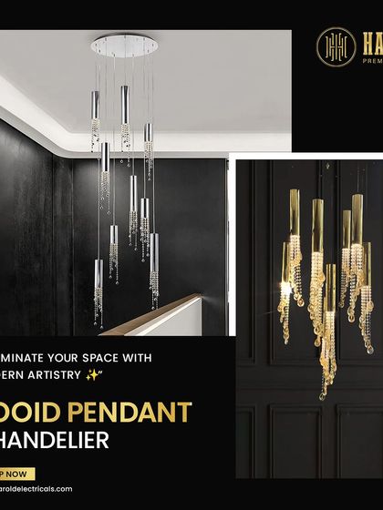 The Zooid Pendant Chandelier is a captivating blend of contemporary design and modern artistry. Its unique descending pendants are perfect for adding a touch of elegance to stairwells or high-ceiling rooms.