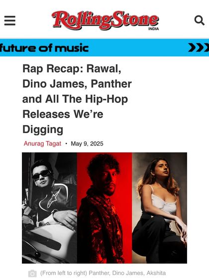 My song "Jigre" was featured in Rolling Stone India. This recognition highlights my ability to create music that stands out and captures the attention of industry leaders.