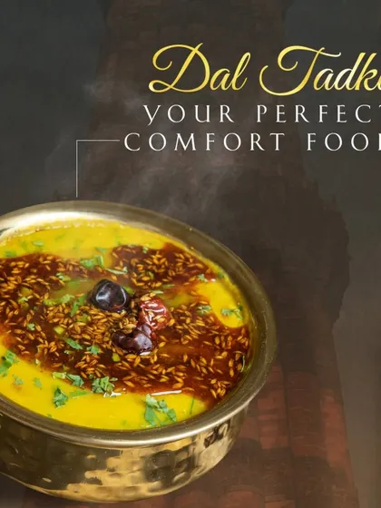 Our Dal Tadka is the perfect comfort food. A simple, classic lentil dish tempered with aromatic spices in hot ghee.
