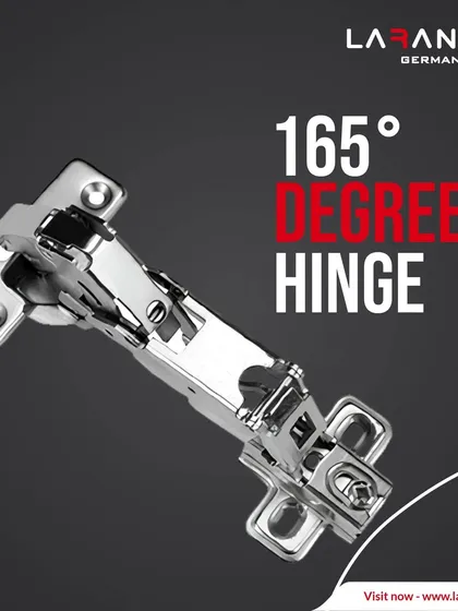 My 165-degree hinge allows cabinet doors to open to a wider angle, providing better access without any hassle. It's German precision for your cabinetry.