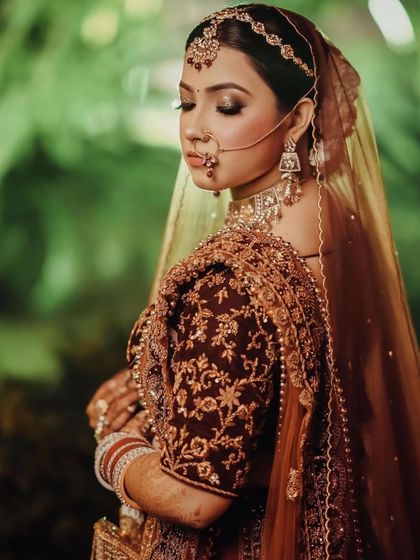 A beautiful, moody shot of my bride. The soft light on her face highlights the gentle makeup look.
