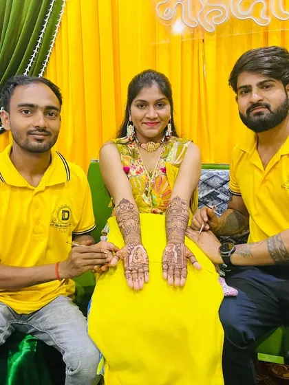 Posing with a bride after finishing her beautiful mehndi. We love capturing these moments and are thankful for the trust our clients place in us.