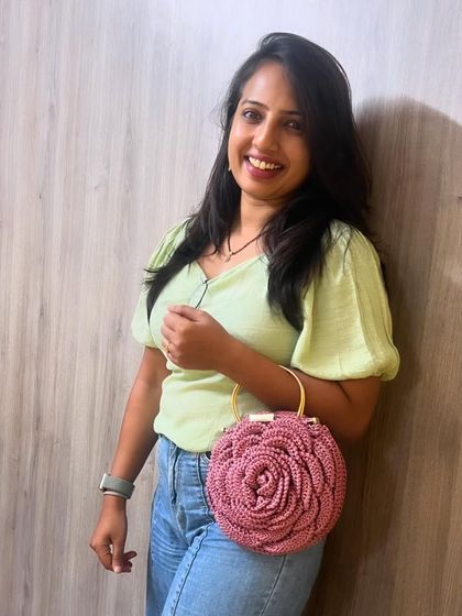 Busy Needles by Utpala Viswanath - Custom Crochet Fashion & Accessories Signature Rose Bags photo 25