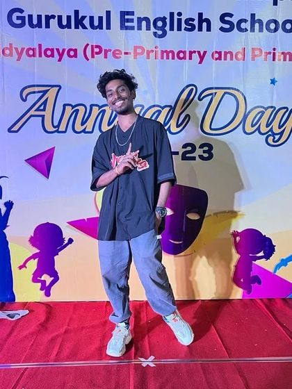 On location at the Gurukul English School Annual Day. It's an incredible feeling to see months of practice, planning, and hard work come together on stage for a successful show.