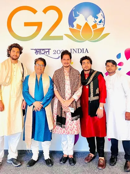 A group photo at the G20 Summit in Agra, where I had the opportunity to perform.