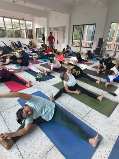 Our community extends far beyond the studio walls. This moment is from our soulful yoga retreat in Rishikesh, where we practiced, explored, and connected amidst nature. These journeys are a huge part of what makes our tribe so special.