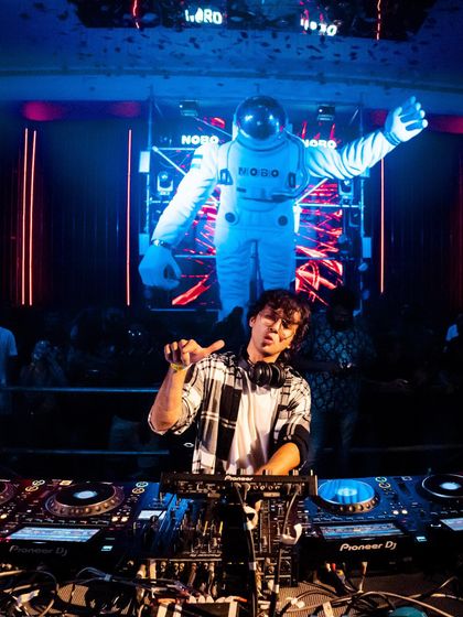 A shot from the NOBO festival, with their signature astronaut visual. The production at this event was out of this world.