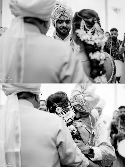 The groom's emotional reaction upon seeing his bride for the first time during the wedding ceremony is a memory I am honored to capture.