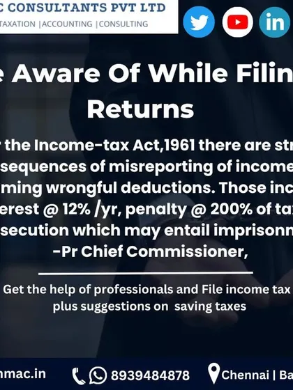 Be aware that misreporting income or claiming wrongful deductions can have severe consequences, including interest, a 200% penalty, and even prosecution. I ensure your returns are filed accurately to avoid these risks.