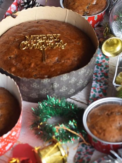 A closer look at my rich and moist Christmas fruit cake. This is a labour of love, and the two-year soak gives it an incredible depth of flavour that you won't find anywhere else.