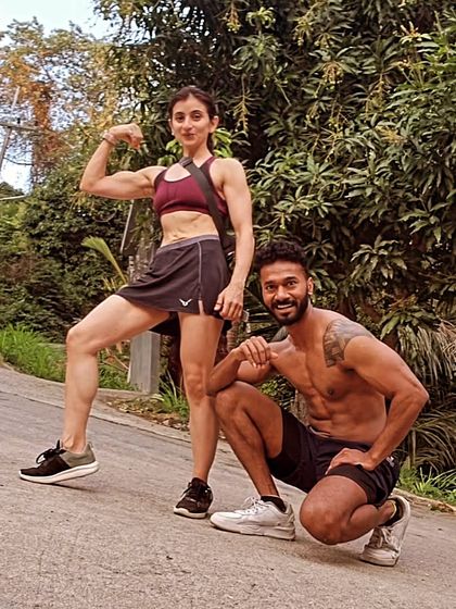 Another shot with my favorite workout partner. We believe that sharing a healthy lifestyle makes the journey more fun and sustainable.