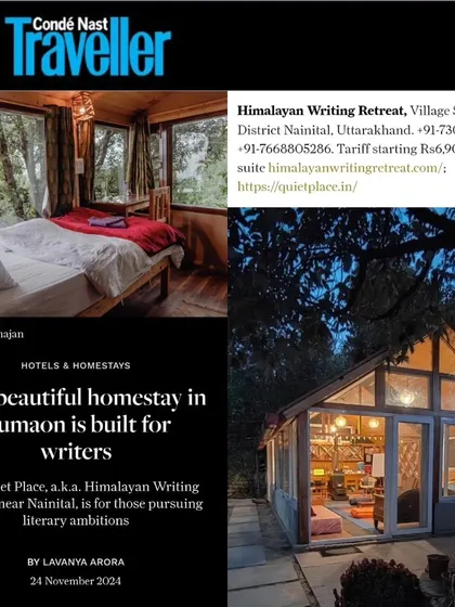 We are humbled to be featured in Condé Nast Traveller as a beautiful homestay built for writers. This recognition speaks to the heart of our mission: to create a dedicated space for literary ambitions to flourish.