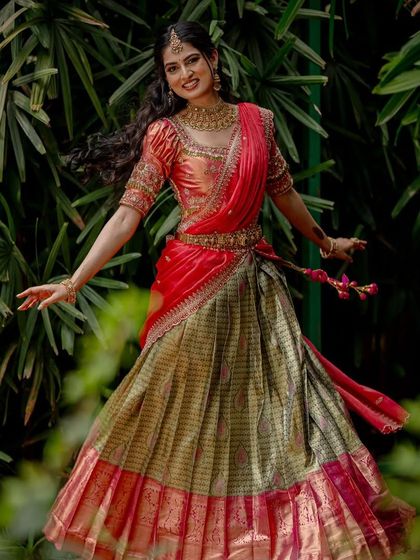 A full, twirling shot that shows the beautiful movement of the traditional langa voni.